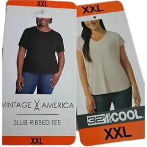 Two Women's Blouses XXL 32 DEGREE And vintage x America